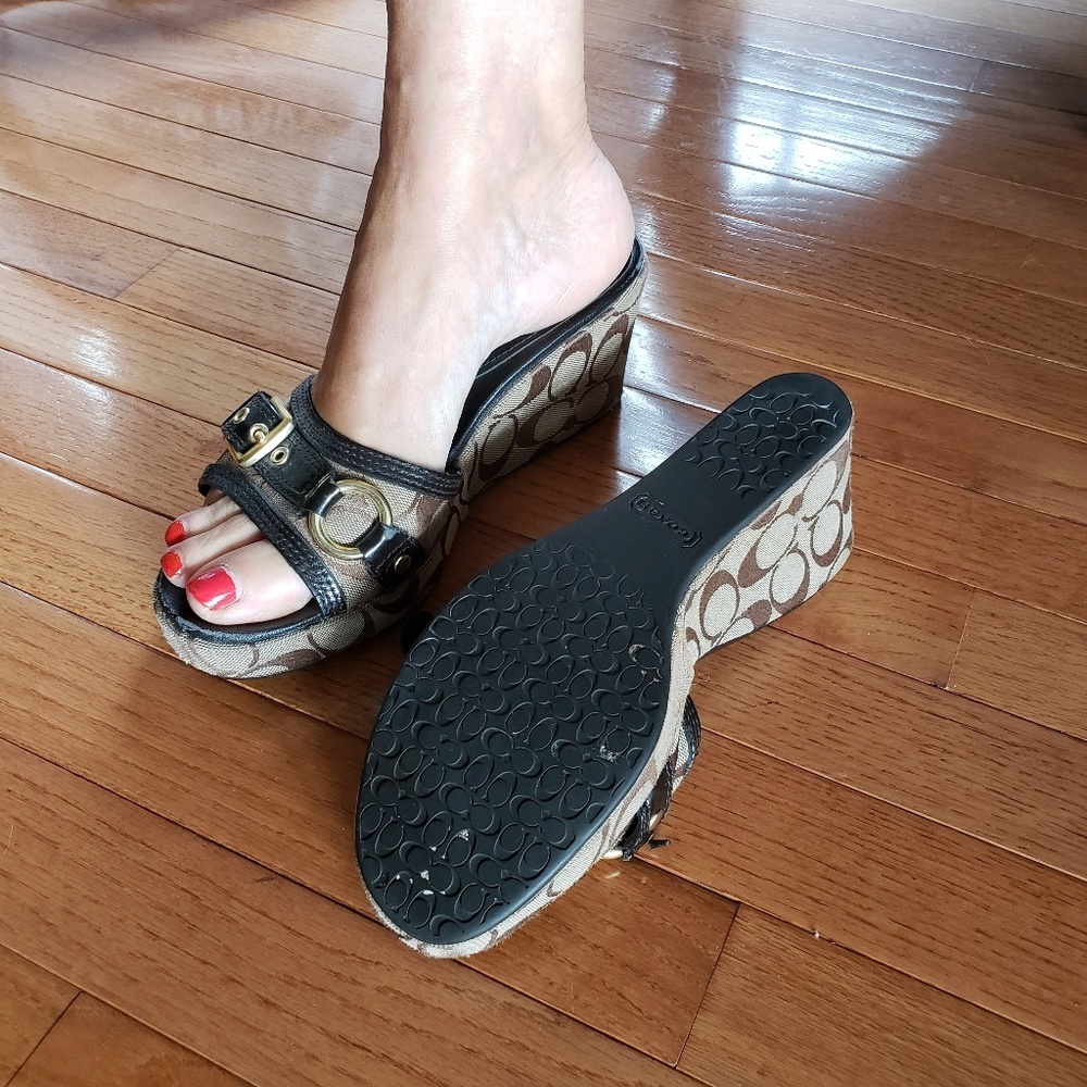 Very Worn Coach Wedges 9